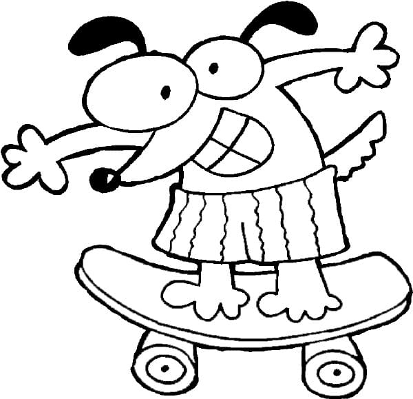 Skateboarding (26) omalovánka