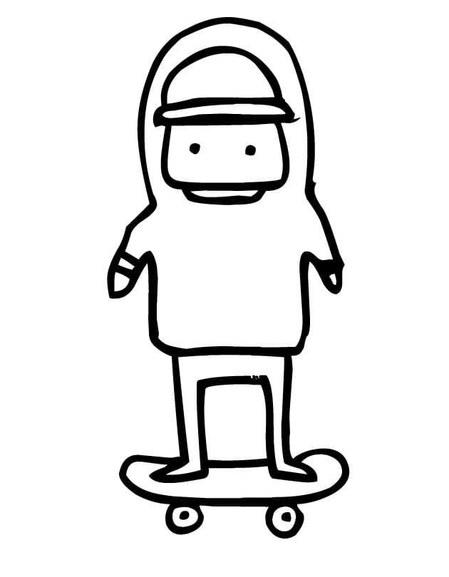 Skateboarding (27) omalovánka