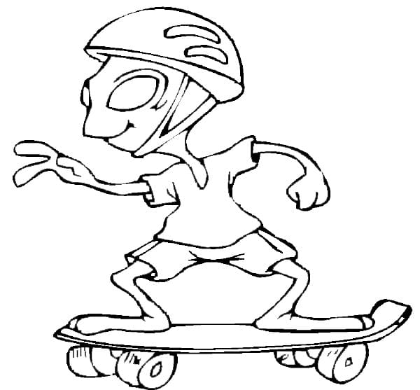 Skateboarding (28) omalovánka