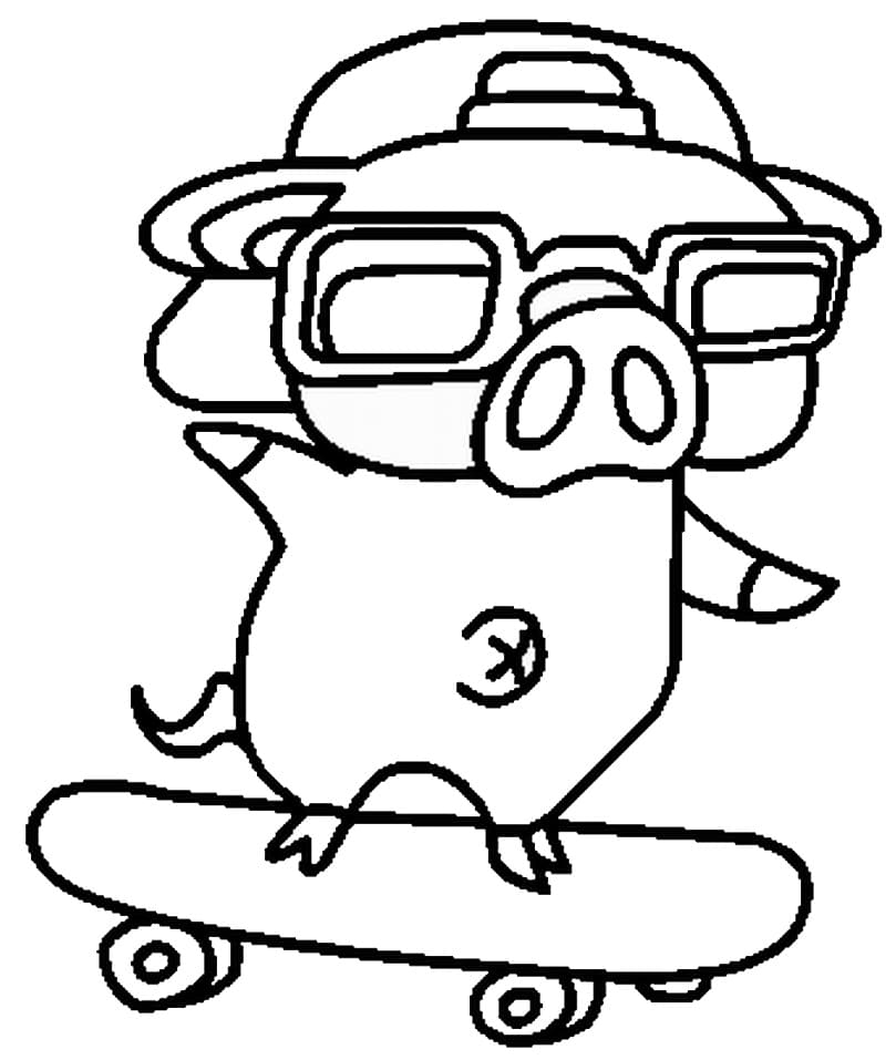Skateboarding (3) omalovánka