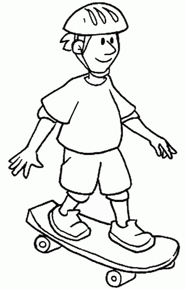 Skateboarding (39) omalovánka