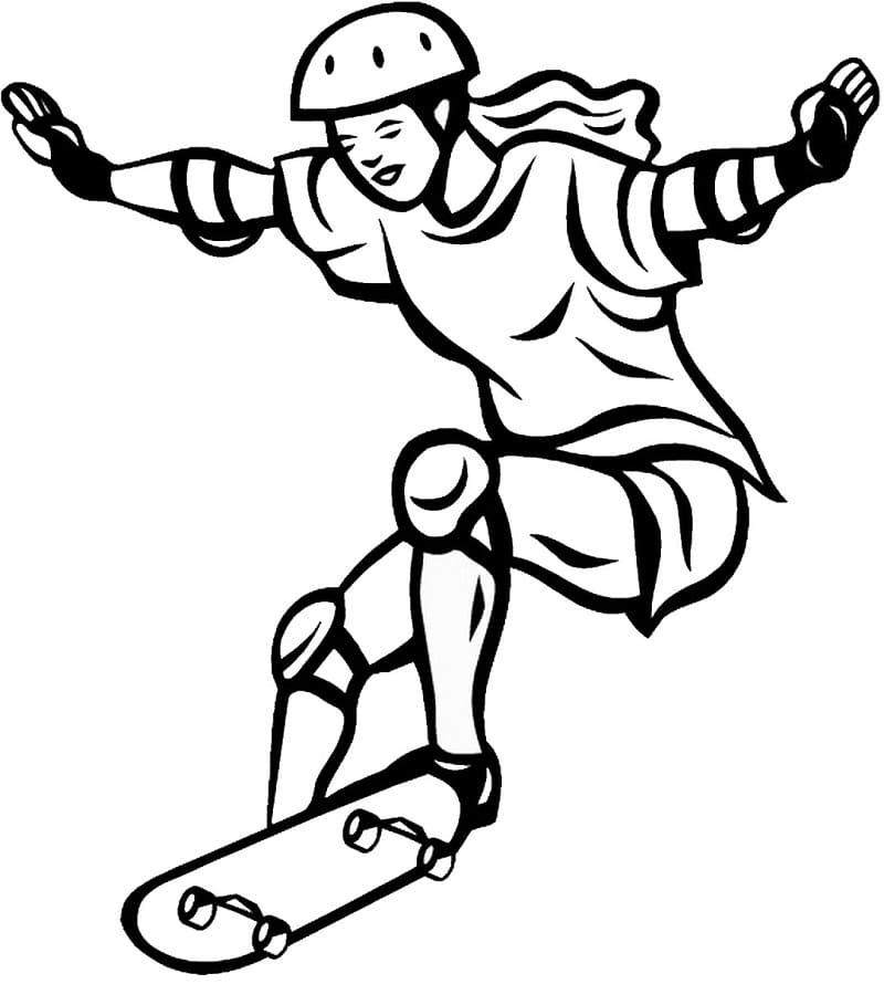 Skateboarding (40) omalovánka