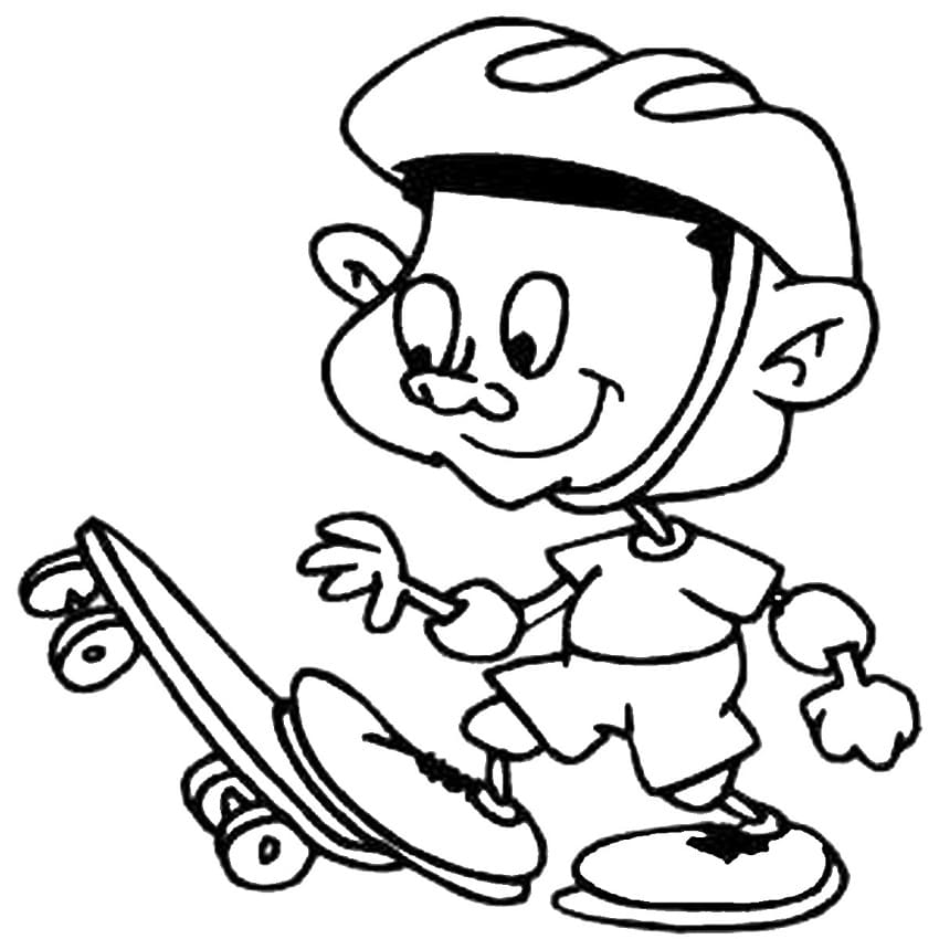 Skateboarding (44) omalovánka