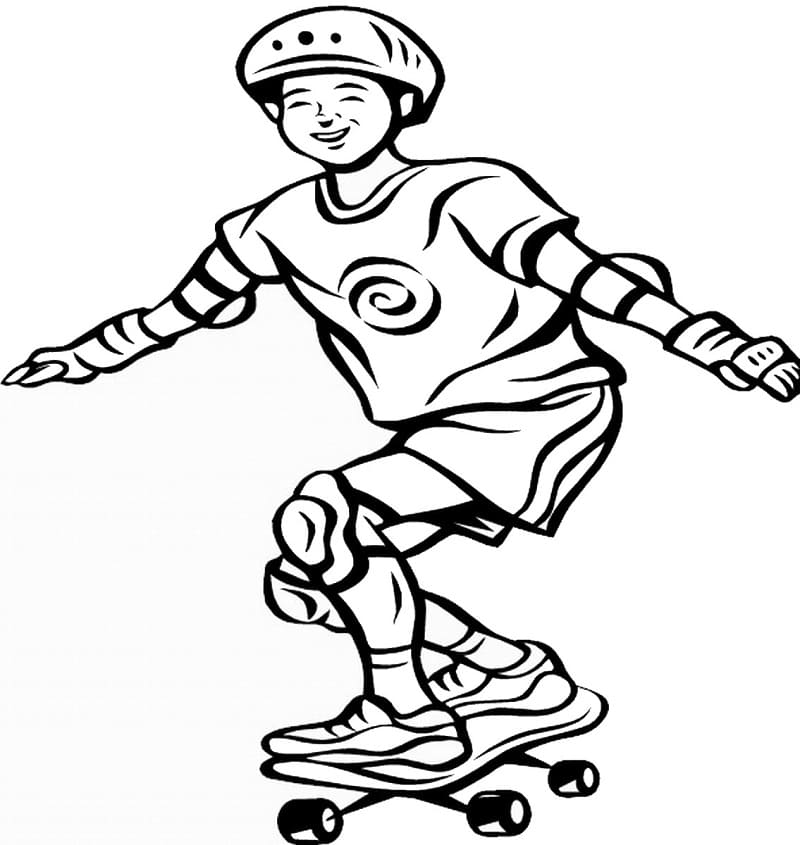 Skateboarding omalovánky