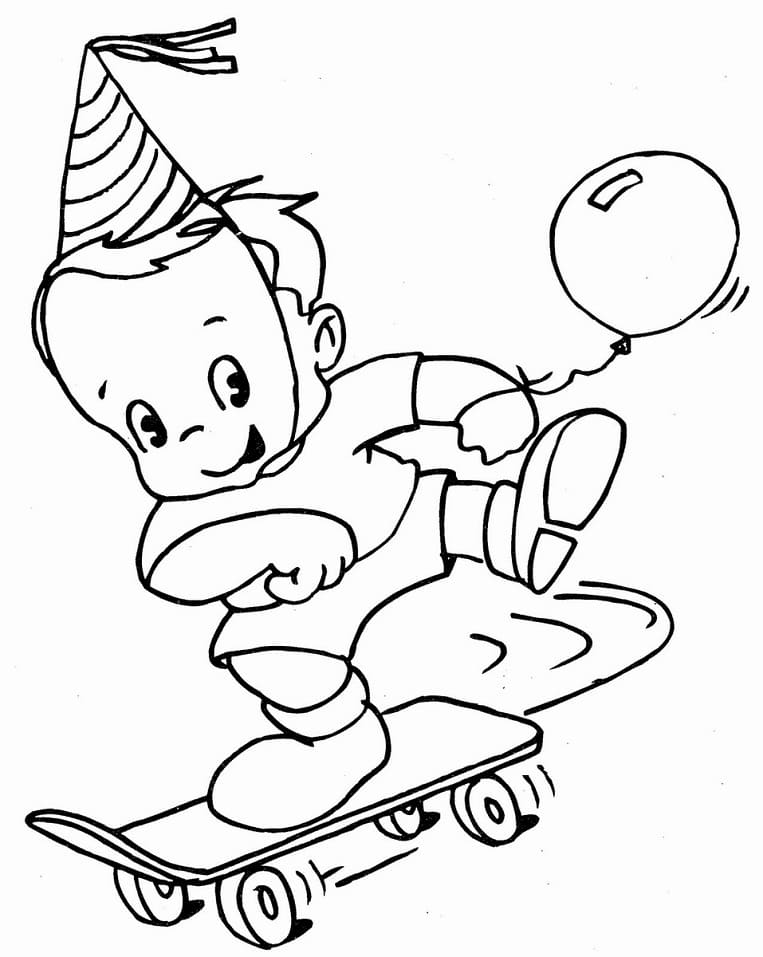 Skateboarding (5) omalovánka