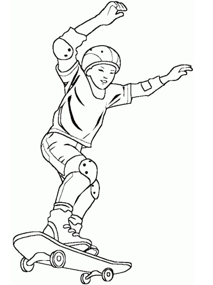 Skateboarding (8) omalovánka