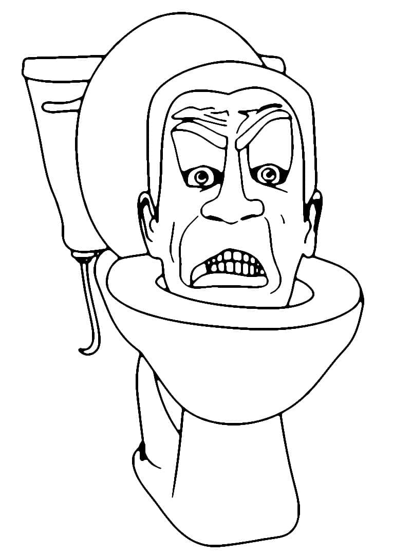 Skibidi Toilet Obrázek omalovánka