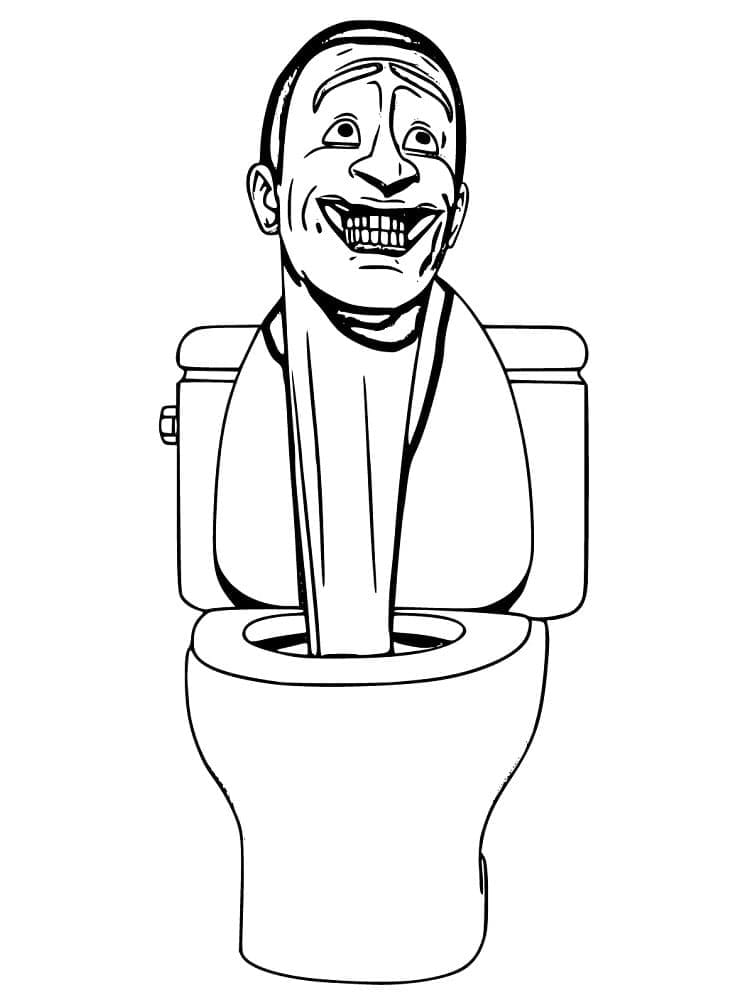 Skibidi Toilet Tisknutelný pro Děti omalovánka