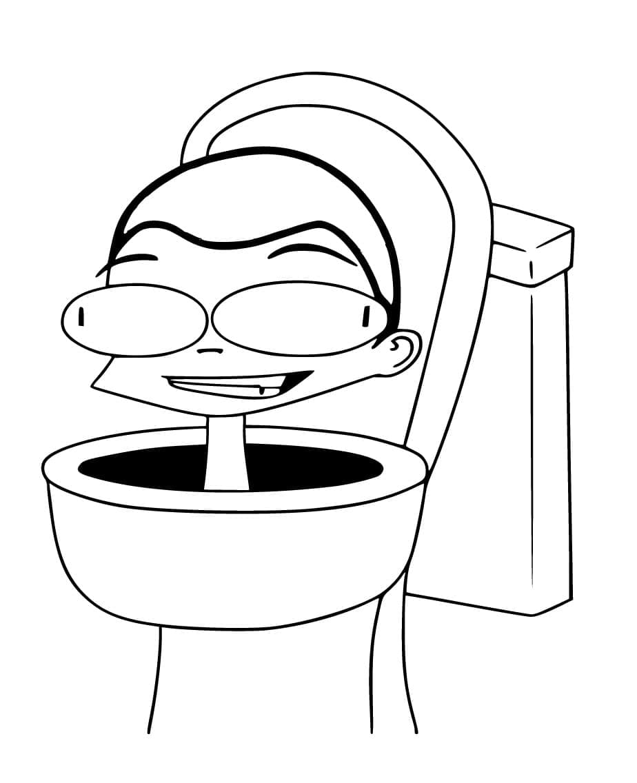 Skibidi Toilet Zdarma Tisknutelný omalovánka