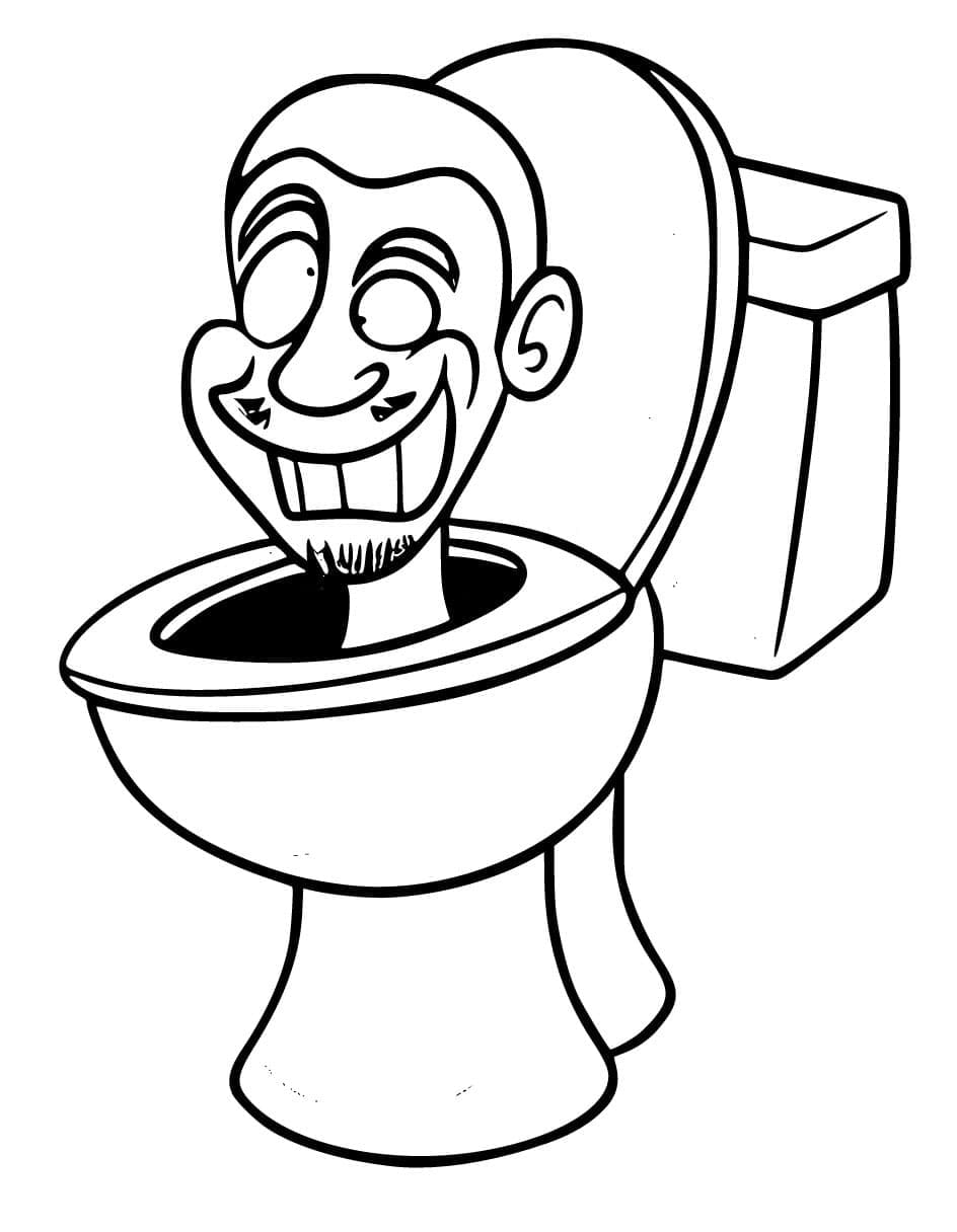 Skibidi Toilet Zdarma pro Děti omalovánka