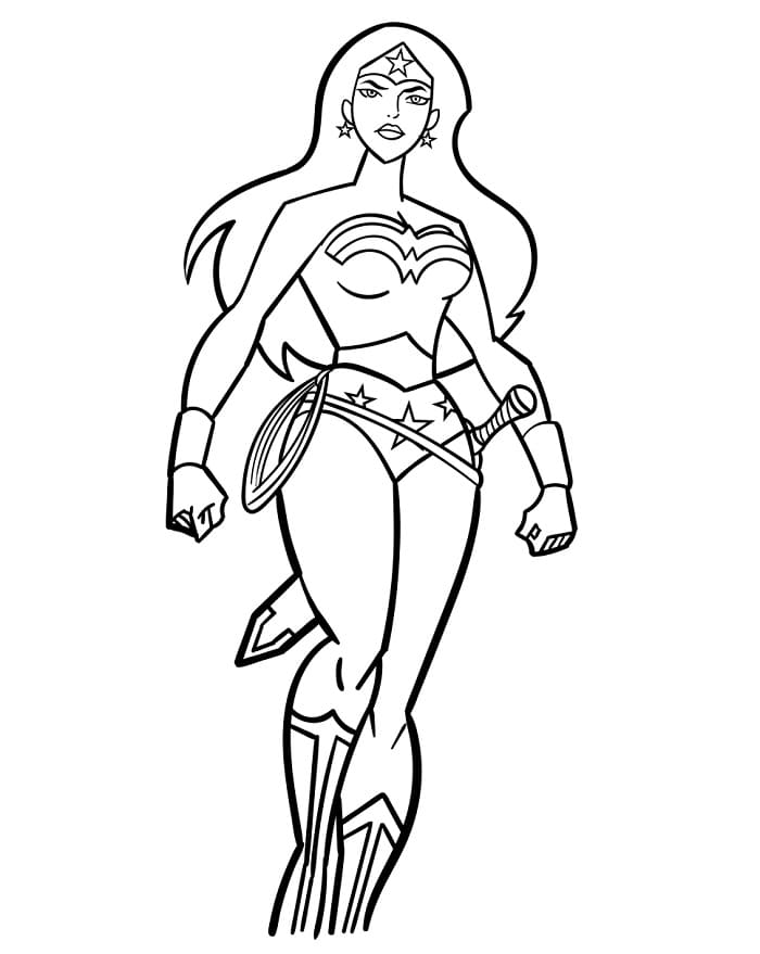 Skvělá Wonder Woman omalovánka