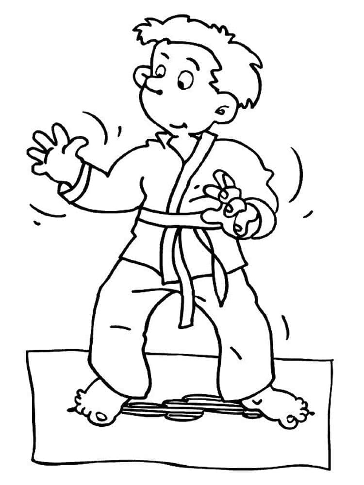 Skvělé Karate omalovánka