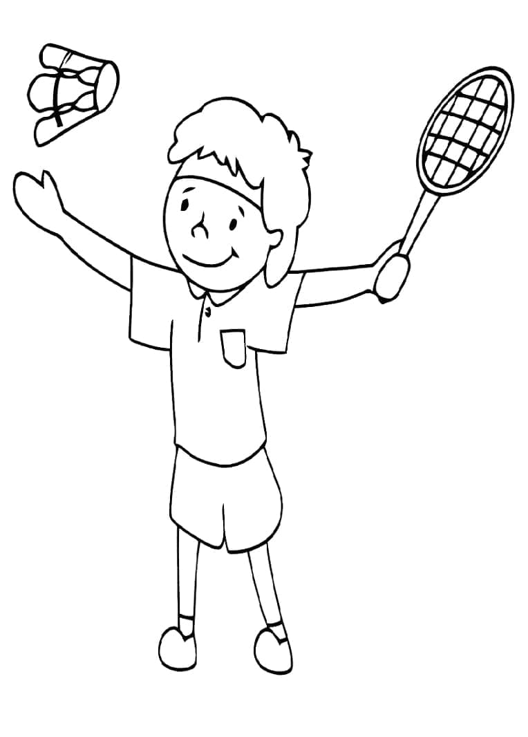 Skvělý Badminton omalovánka