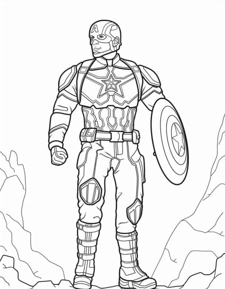 Skvělý Captain America omalovánka