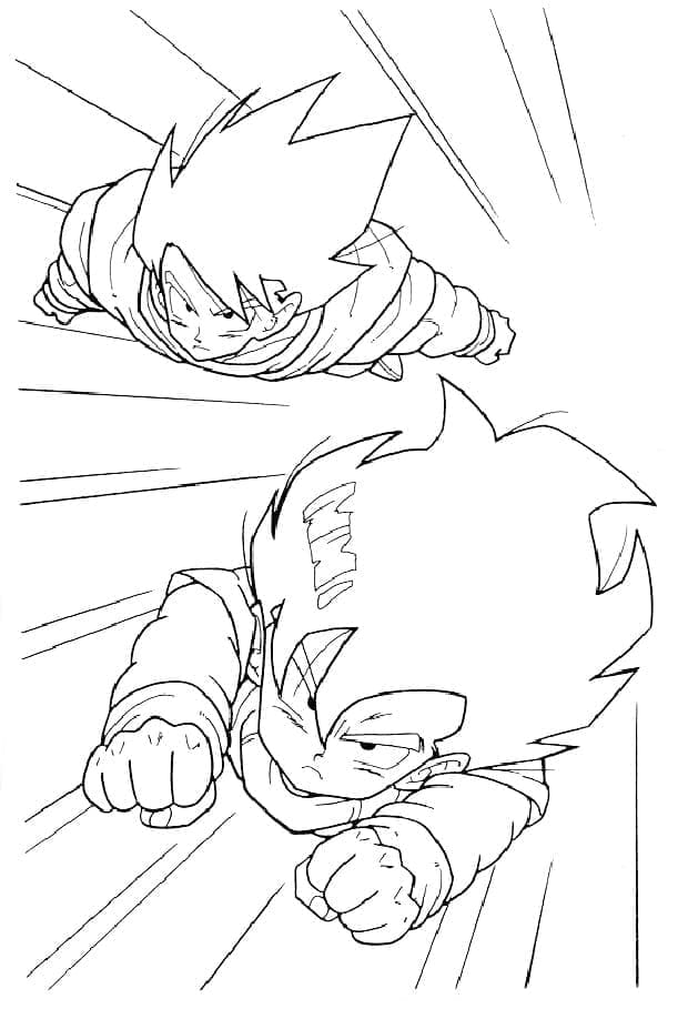 Skvělý Dragon Ball Z omalovánka