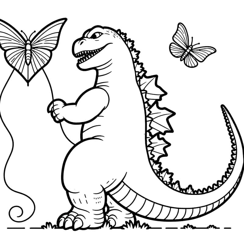 Skvělý Godzilla omalovánka
