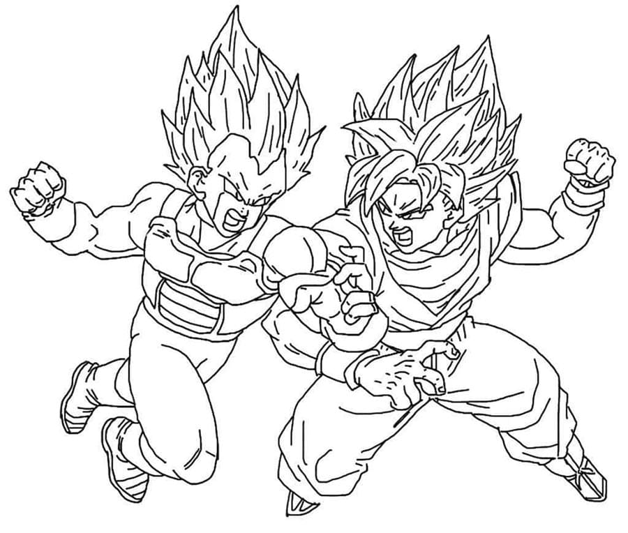 Skvělý Goku omalovánka