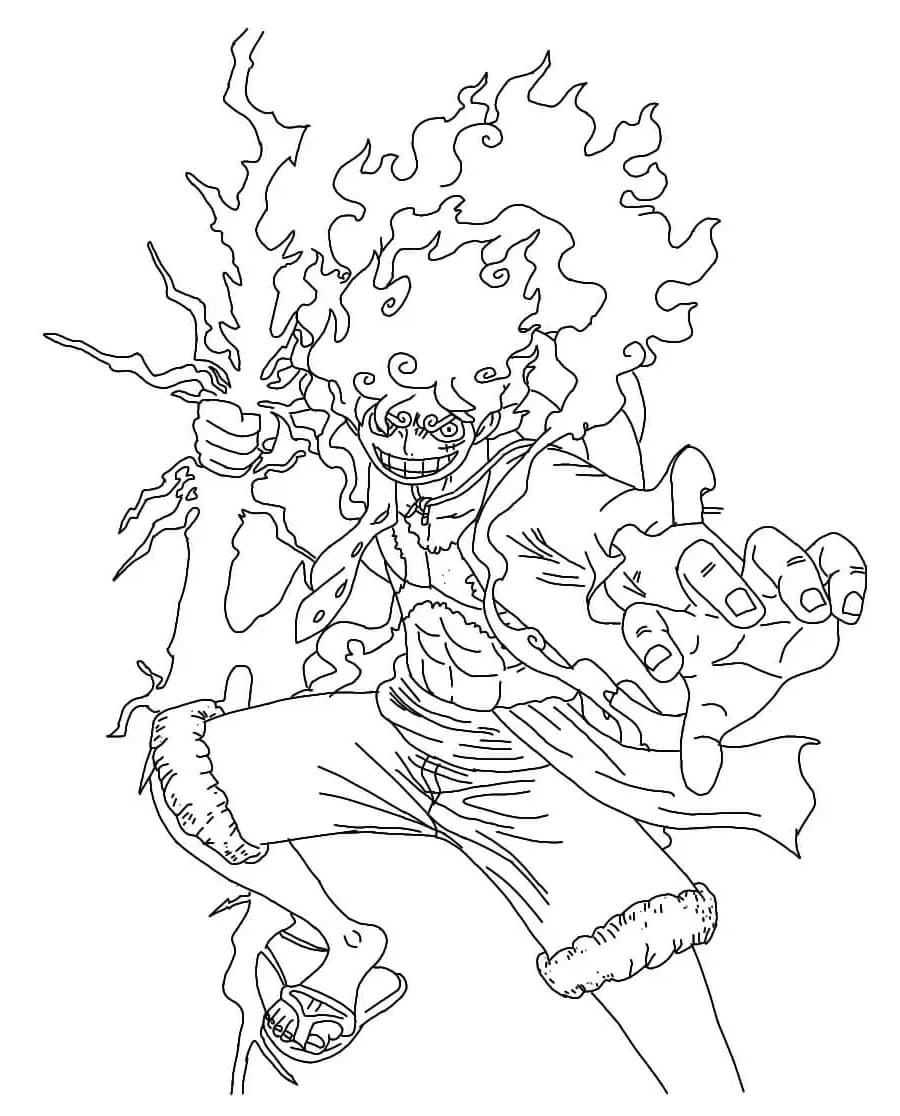 Skvělý Luffy omalovánka