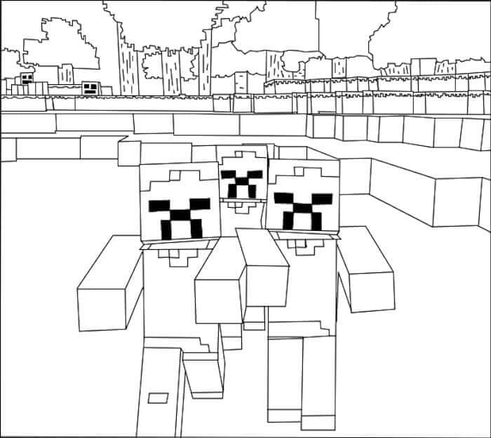 Skvělý Minecraft omalovánka