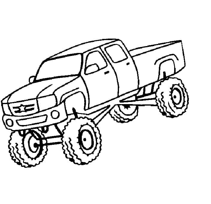 Skvělý Monster Truck omalovánka