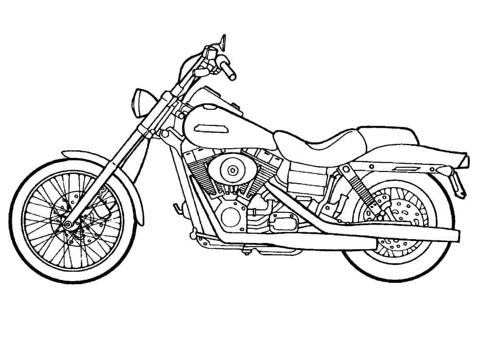 Skvělý Motocykl omalovánka
