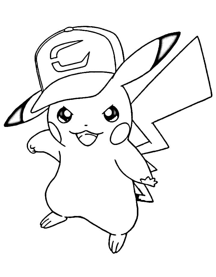 Skvělý Pikachu omalovánka