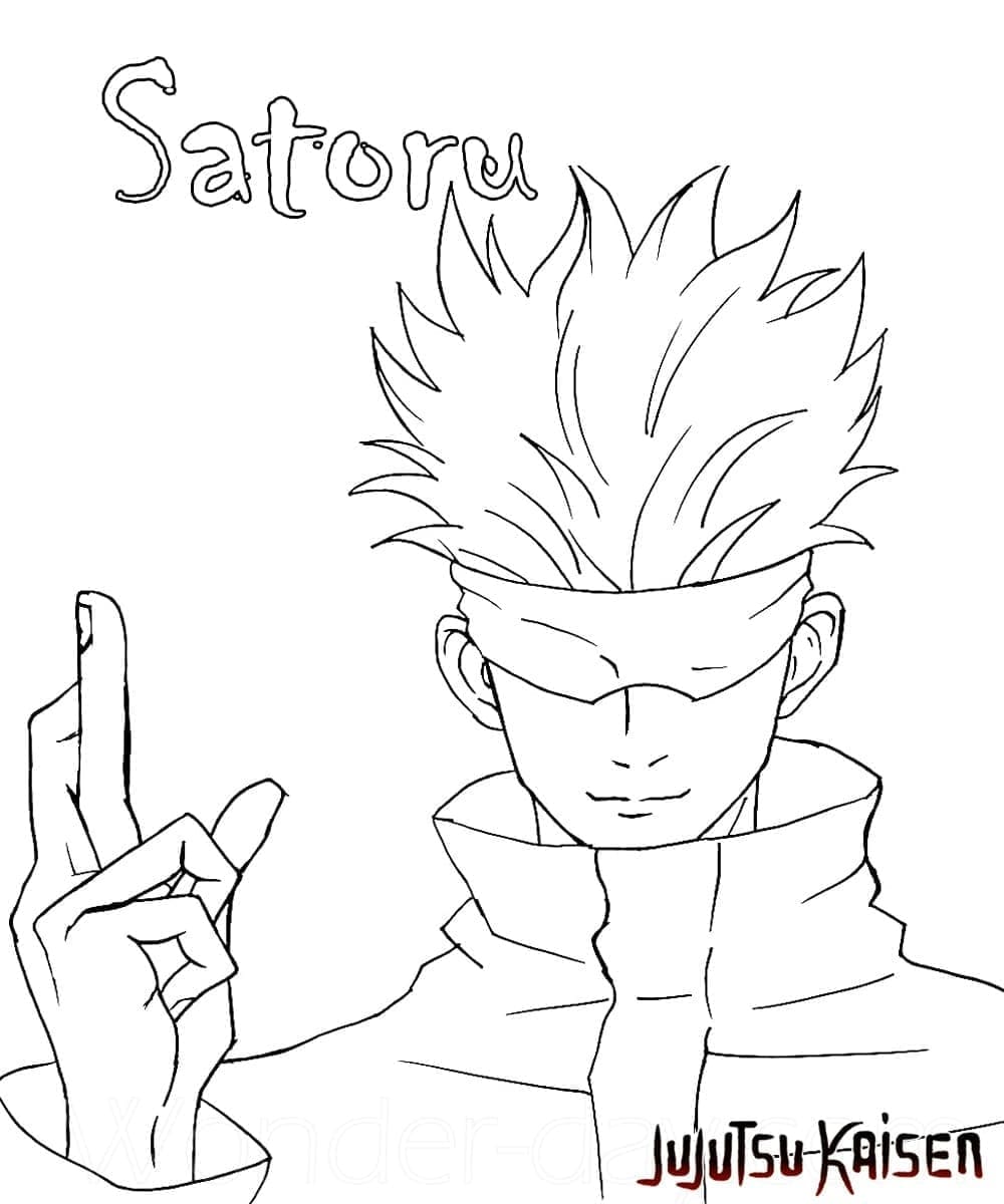 Satoru Gojo omalovánky