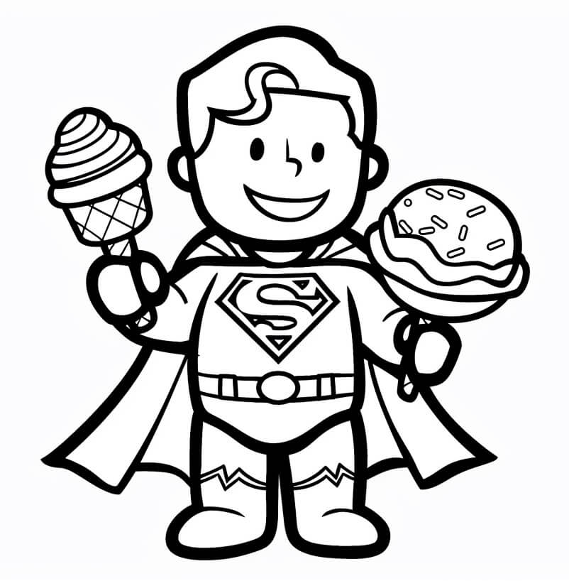 Skvělý Superman omalovánka