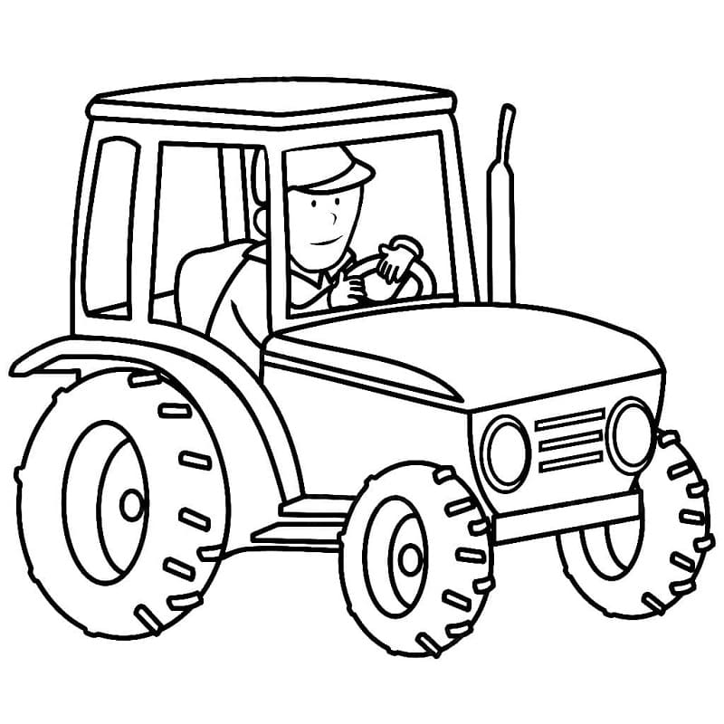 Skvělý Traktor omalovánka