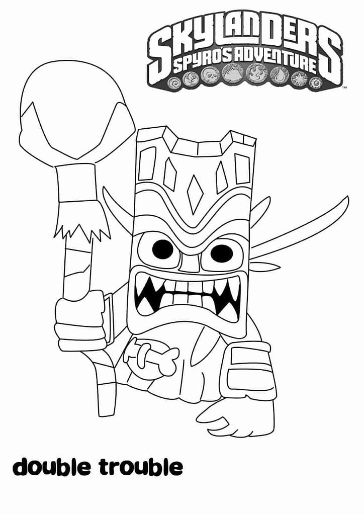 Skylanders k Tisku omalovánka