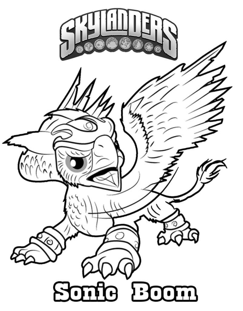 Skylanders pro 1leté Děti omalovánka
