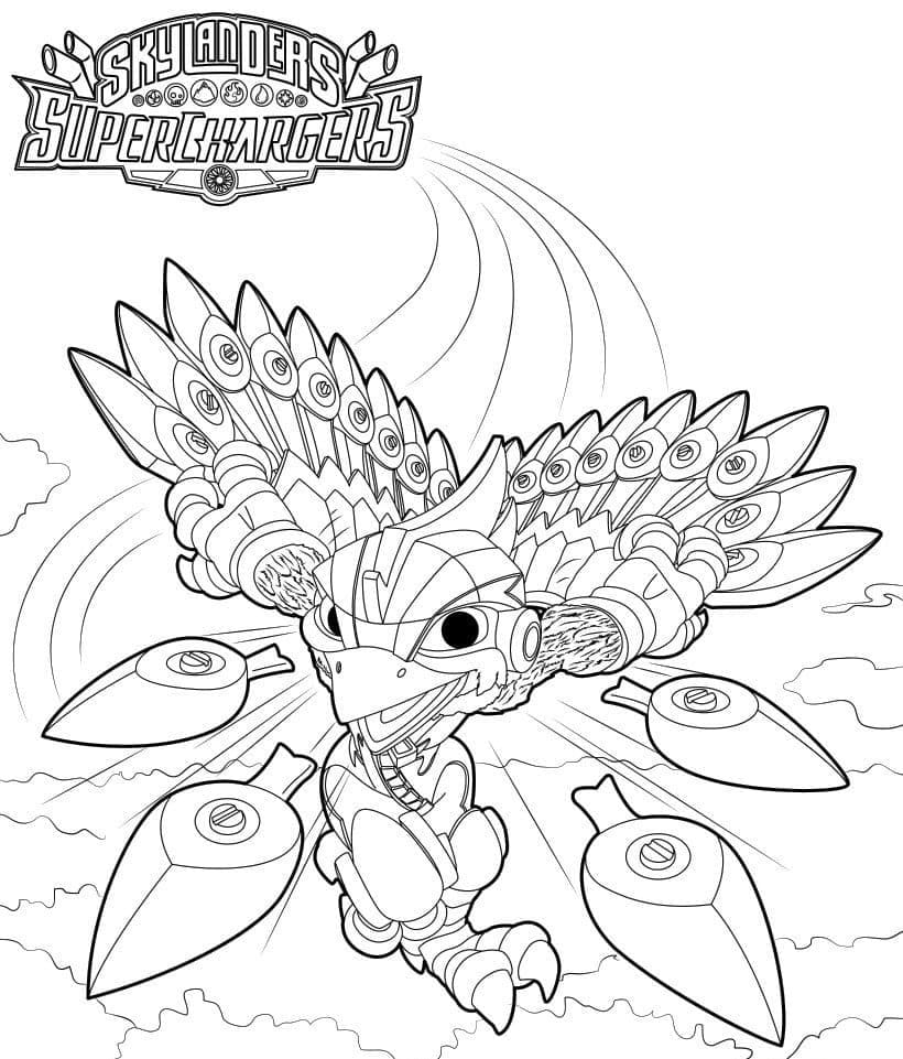 Skylanders pro 2leté Děti omalovánka