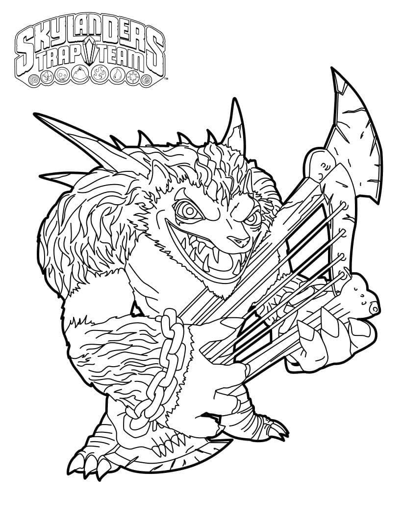 Skylanders pro 4leté Děti omalovánka