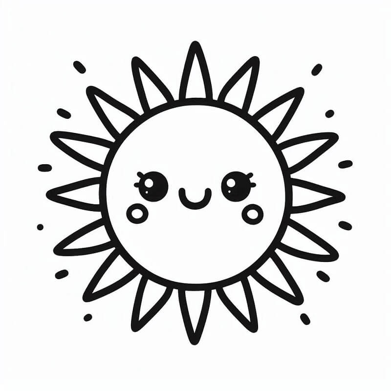 Slunce Zdarma pro Děti omalovánka
