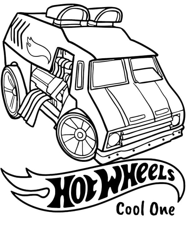 Snadné Hot Wheels omalovánka