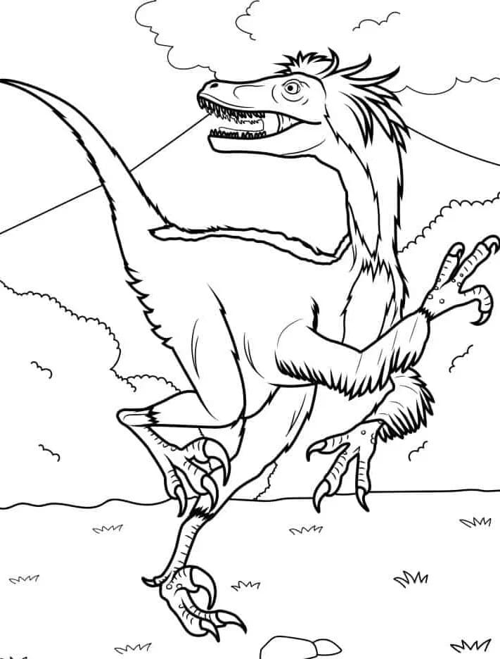 Snadný Dinosaurus omalovánka