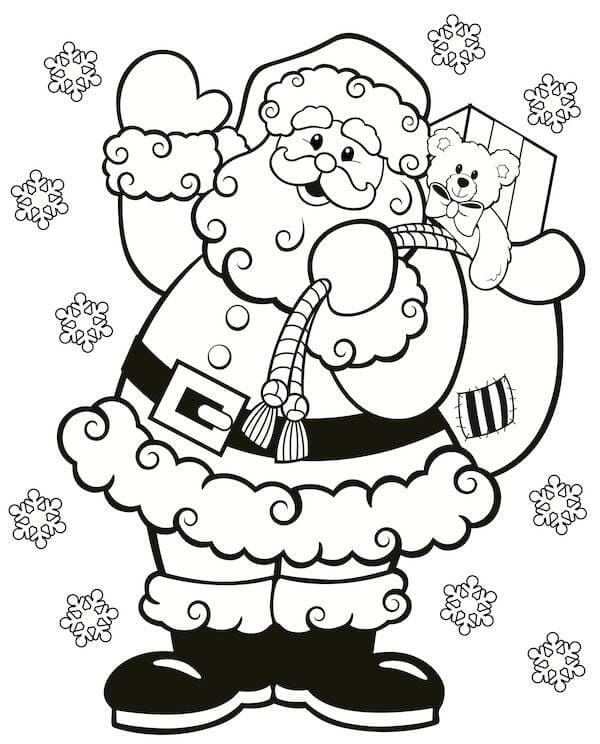 Santa Claus omalovánky