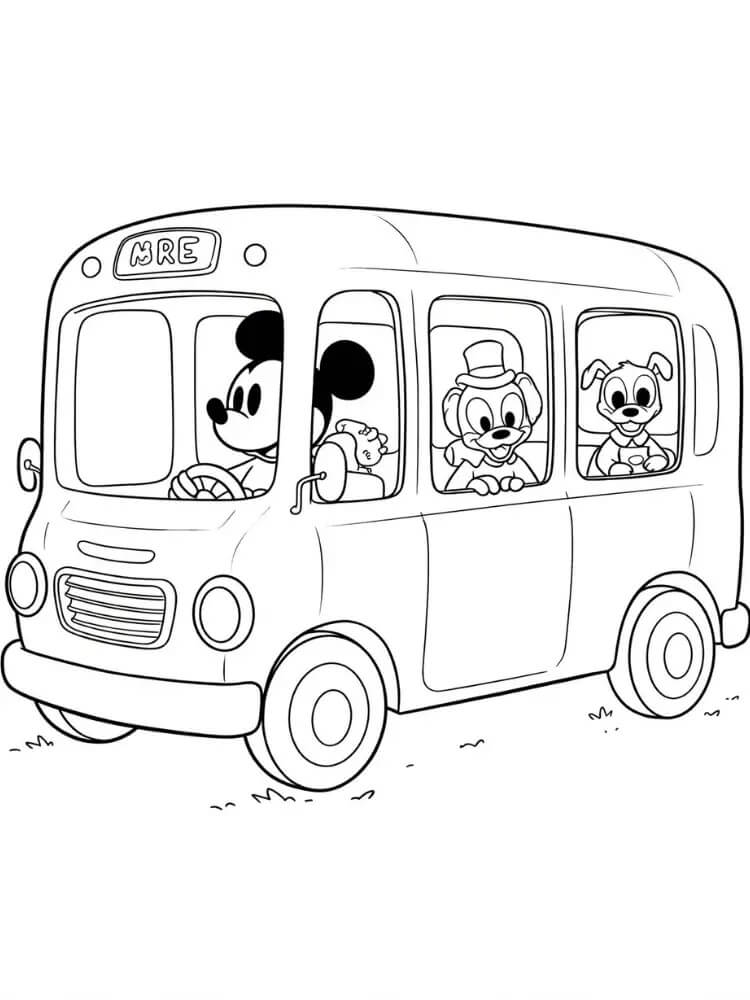 Snadný Mickey Mouse omalovánka