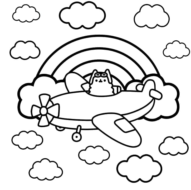 Snadný Pusheen omalovánka