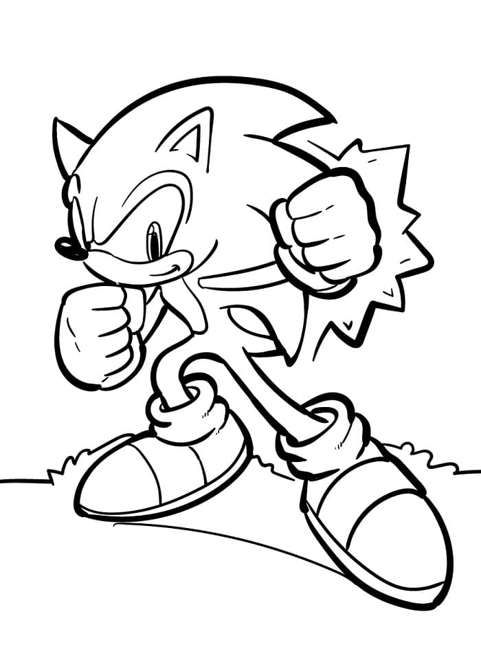 Snadný Sonic omalovánka