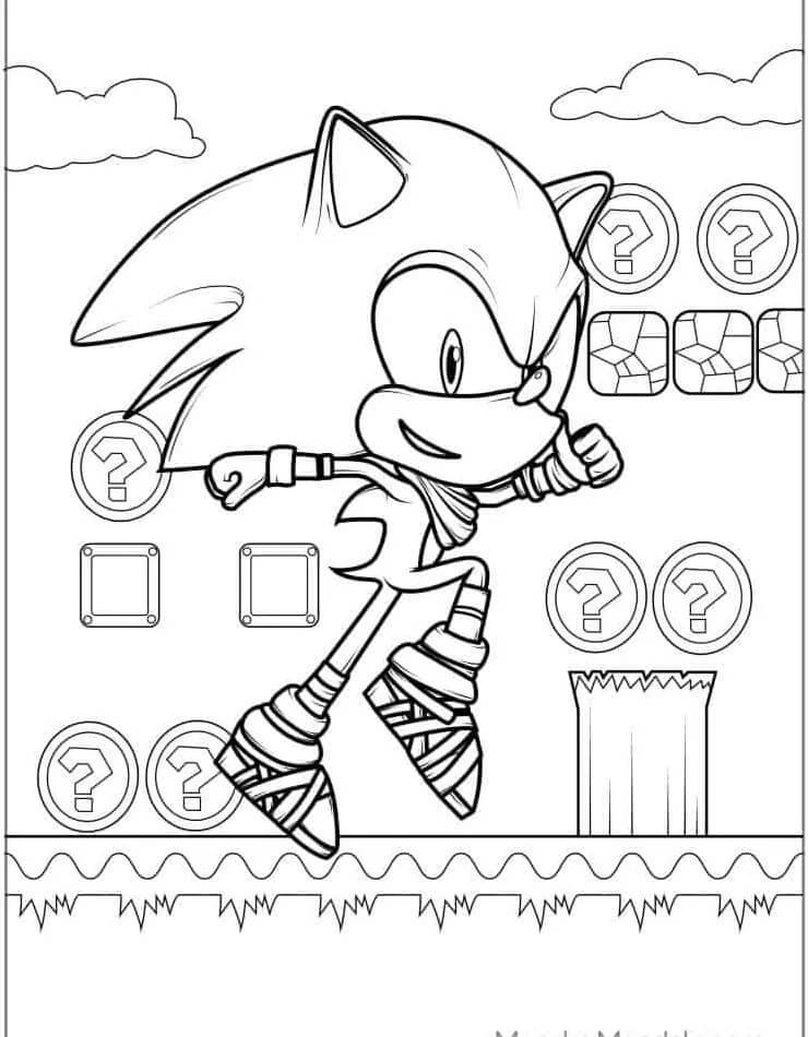 Sonic Obrázek omalovánka