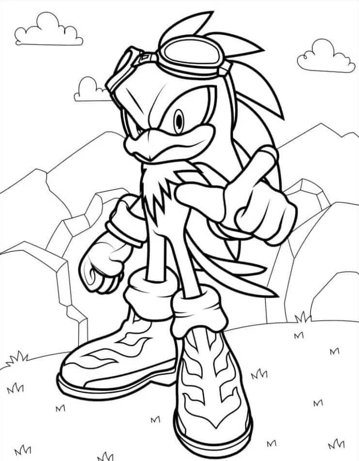 Sonic Tisknutelný Zdarma omalovánka