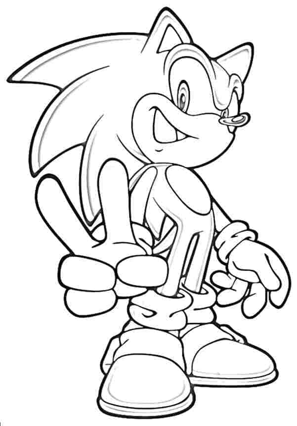 Sonic Tisknutelný pro Děti omalovánka