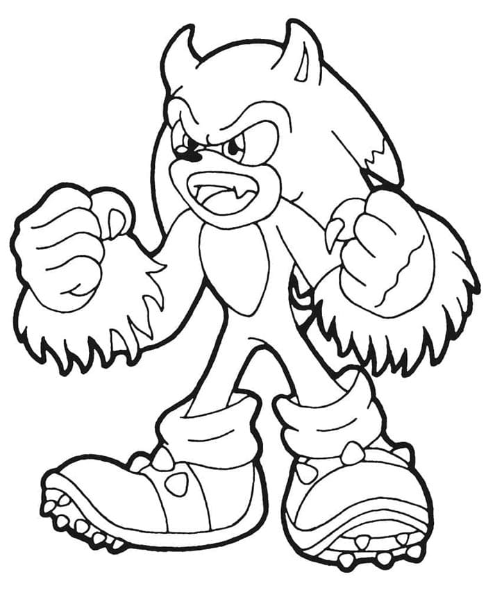 Sonic Tisknutelný omalovánka