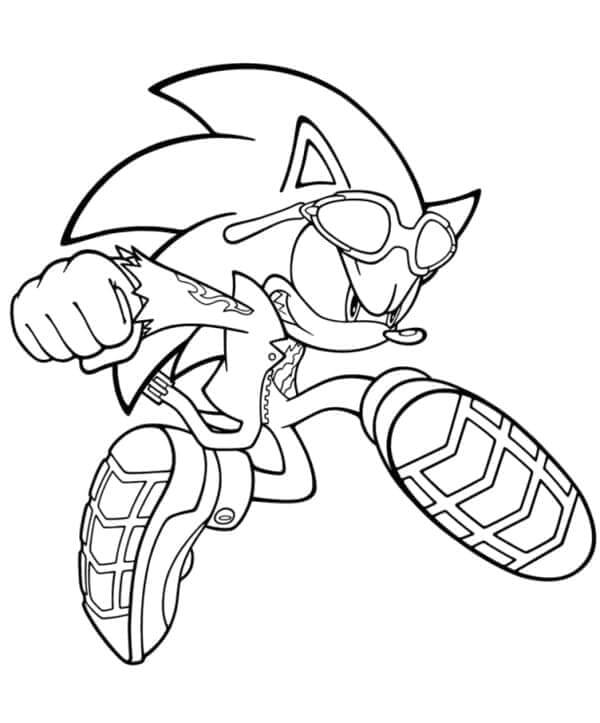 Sonic Vymalovatelné pro Děti omalovánka
