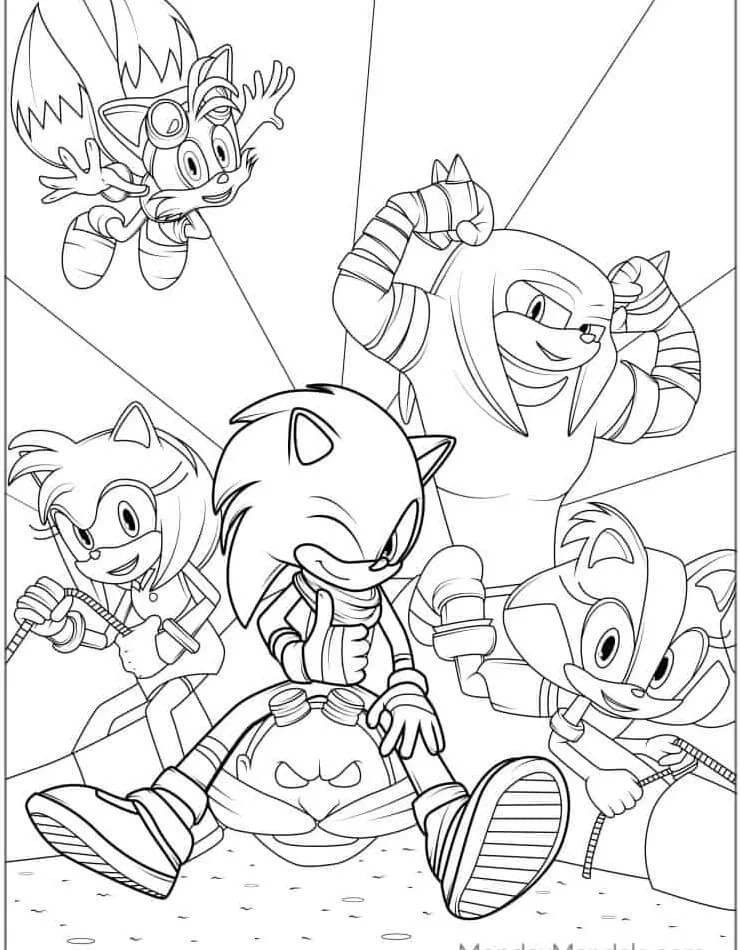 Sonic Zdarma Vymalovatelné Obrázek omalovánka