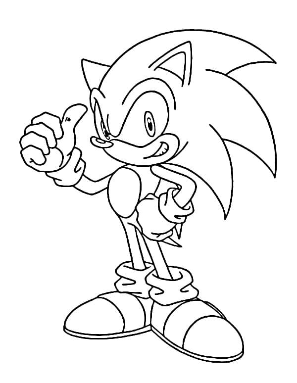 Sonic Zdarma pro Děti omalovánka