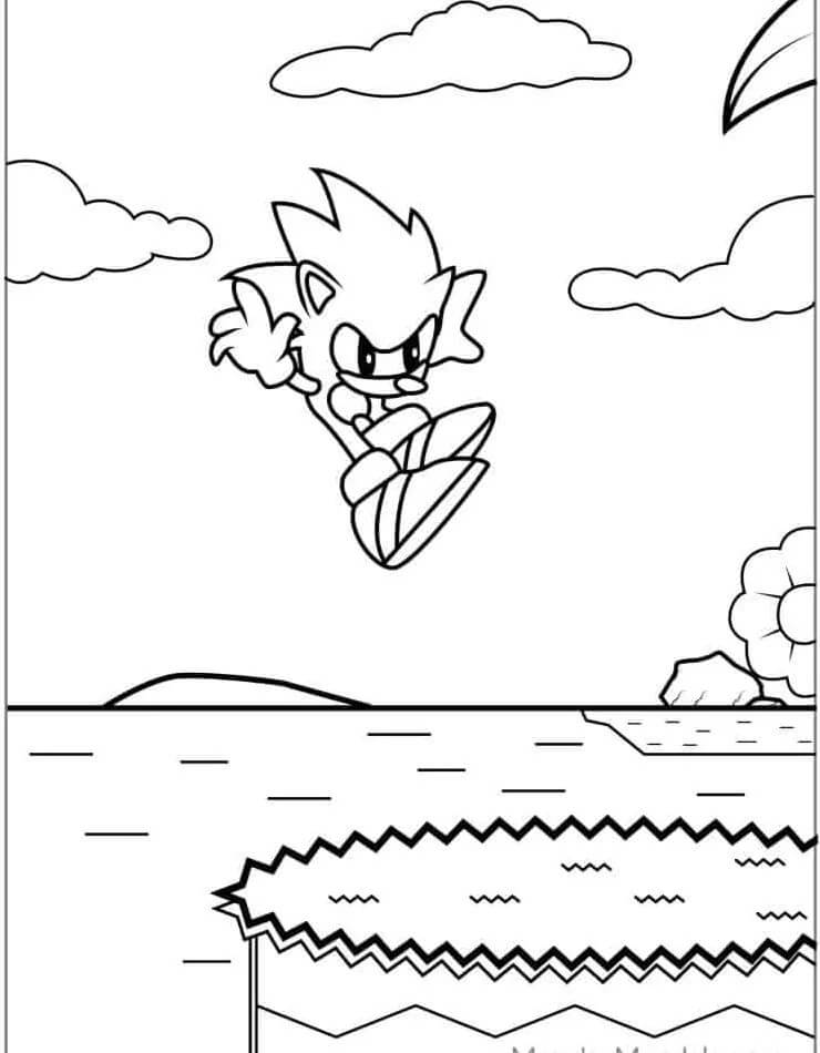Sonic pro 3leté Děti omalovánka