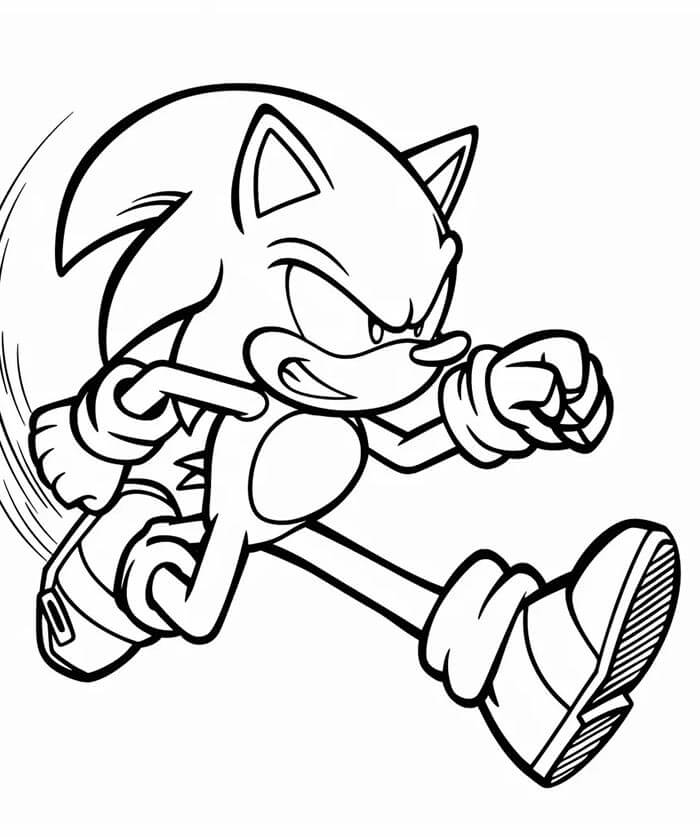 Sonic pro 6leté Děti omalovánka