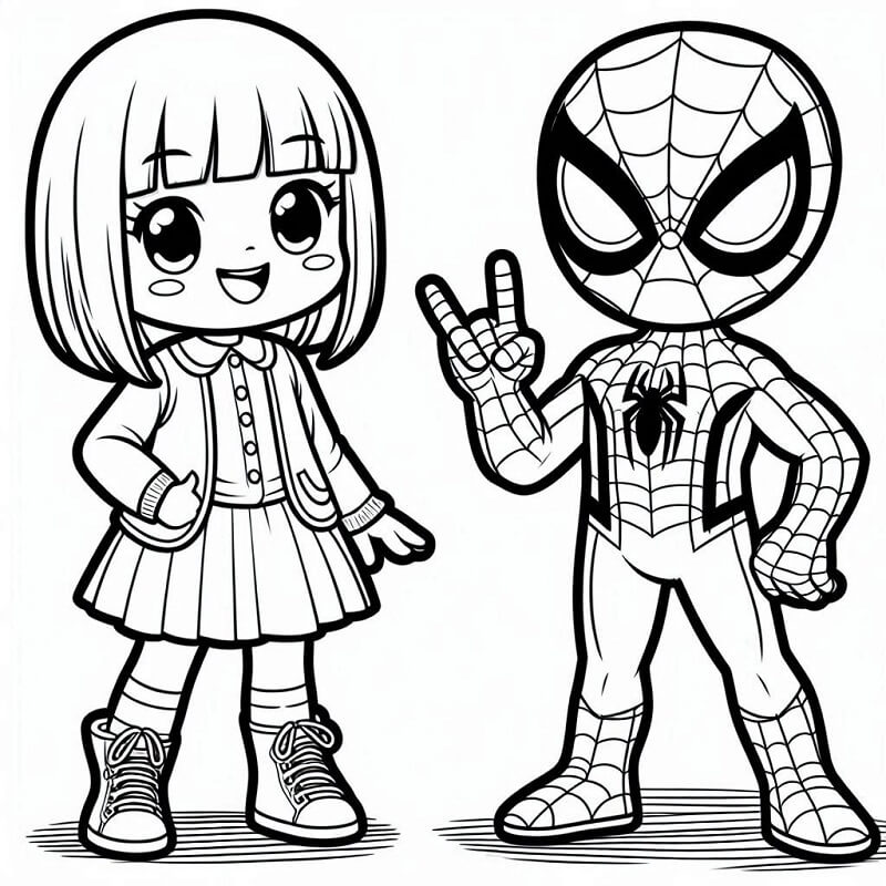 Spiderman Marvel omalovánka